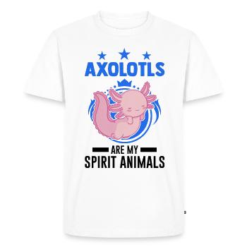 Axolotl Spirit Animal Tail Lurch - Men's Premium Organic T-Shirt - white - Front - Nico (187cm)