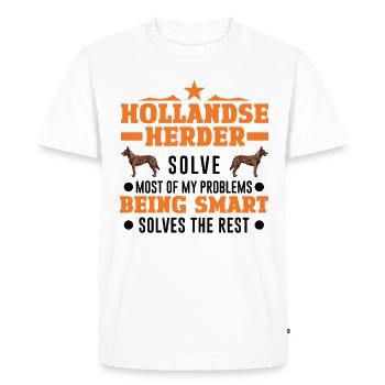 Hollandse Herder Hollandse Herderdshond - T-shirt Premium bio Homme - blanc - Devant - Nico (187cm)
