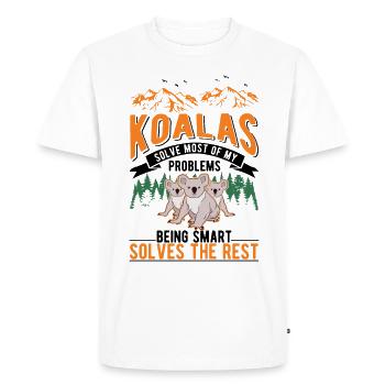 Koala Gift Koala Bear - Men's Premium Organic T-Shirt - white - Front - Nico (187cm)