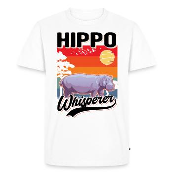 Hippo Whisperer Hippo Hippo Hippo - Men's Premium Organic T-Shirt - white - Front - Nico (187cm)