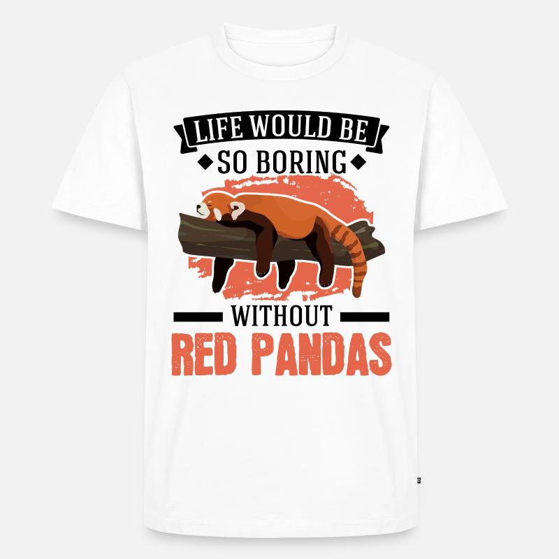 Roter Panda Geschenk Red Panda - Männer Premium Bio T-Shirt - Weiß