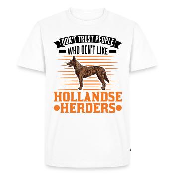 Hollandse Herder Hollandse Herderdshond - T-shirt Premium bio Homme - blanc - Devant - Nico (187cm)