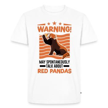 Peut parler spontanément des pandas roux - T-shirt Premium bio Homme - blanc - Devant - Nico (187cm)