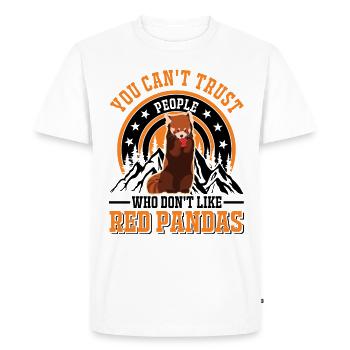 Red Panda Gift Cat Bear - Men's Premium Organic T-Shirt - white - Front - Nico (187cm)