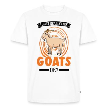 J’aime vraiment Goats Goat Host Goat - T-shirt Premium bio Homme - blanc - Devant - Nico (187cm)