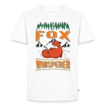 Fuchsflüsterer Fox Whisperer Fuchs - Men's Premium Organic T-Shirt - white - Front - Nico (187cm)