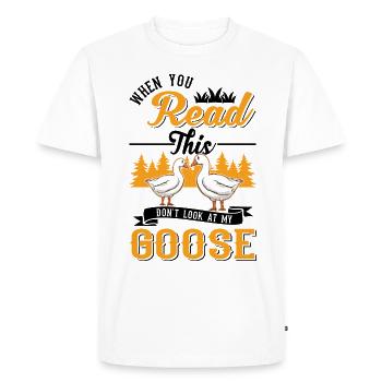 Geese Gift Goose lovers Goose breeders - Men's Premium Organic T-Shirt - white - Front - Nico (187cm)
