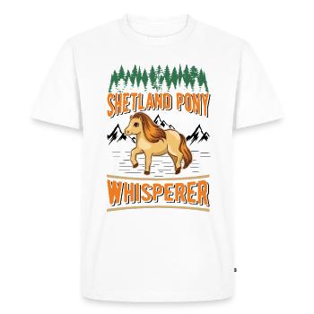 Shetland Pony Flüsterer Shetland Pony Whisperer - T-shirt Premium bio Homme - blanc - Devant - Nico (187cm)
