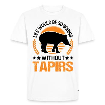 La vie serait si ennuyeuse sans Tapirs - T-shirt Premium bio Homme - blanc - Devant - Nico (187cm)