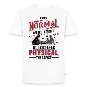 Physiothérapeute Physiothérapie Physio - T-shirt Premium bio Homme - blanc - Devant - Nico (187cm)