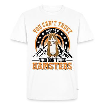 Hamster Gift Golden Hamster Hamster - Men's Premium Organic T-Shirt - white - Front - Nico (187cm)