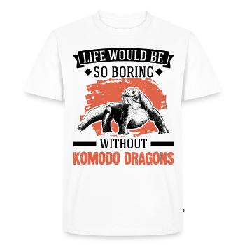 Komodo Dragon Moniteur Lézard Cadeau Komodo Dragon Moniteur yano - T-shirt Premium bio Homme - blanc - Devant - Nico (187cm)
