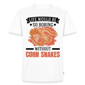 Corn Snake Cadeau Corn Snake - T-shirt Premium bio Homme - blanc - Devant - Nico (187cm)