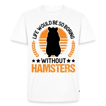 Hamster Owner Golden Hamster Hamster - Men's Premium Organic T-Shirt - white - Front - Nico (187cm)