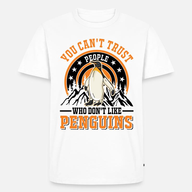 Pinguin Geschenk Penguin - Männer Premium Bio T-Shirt - Weiß
