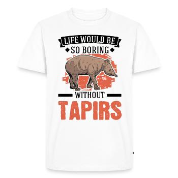 La vie serait si ennuyeuse sans Tapirs - T-shirt Premium bio Homme - blanc - Devant - Nico (187cm)