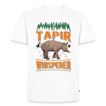 Tapir Whisperer - T-shirt Premium bio Homme - blanc - Devant - Nico (187cm)
