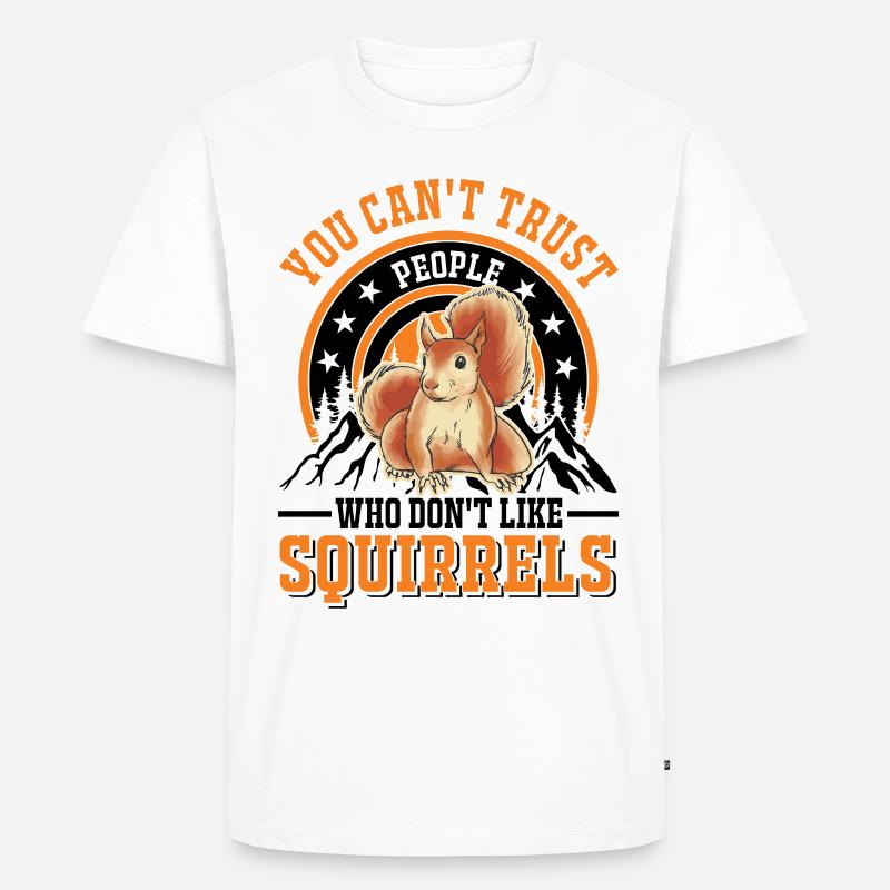 Eichhörnchen Geschenk Grauhörnchen Squirrel - Männer Premium Bio T-Shirt - Weiß