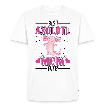 Meilleur Axolotl Maman Ever Axolotl Mama - T-shirt Premium bio Homme - blanc - Devant - Nico (187cm)