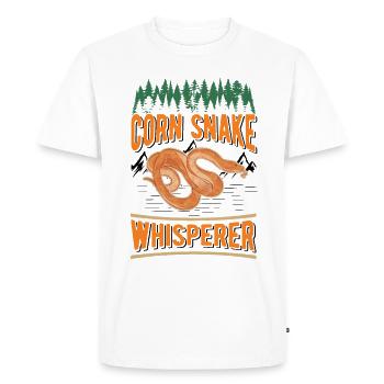 Kornnatter Flüsterer Serpent de maïs Chuchoteur - T-shirt Premium bio Homme - blanc - Devant - Nico (187cm)