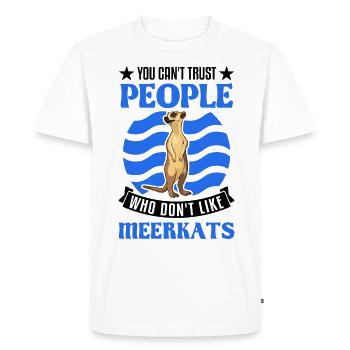 Suricate Cadeau Suricate Suricate - T-shirt Premium bio Homme - blanc - Devant - Nico (187cm)