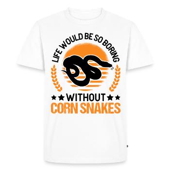 Corn Snake Cadeau Corn Snake - T-shirt Premium bio Homme - blanc - Devant - Nico (187cm)