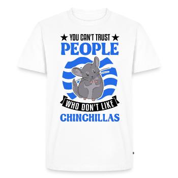 Chinchilla Cadeau Souris laineuse Chinchilla à queue courte - T-shirt Premium bio Homme - blanc - Devant - Nico (187cm)