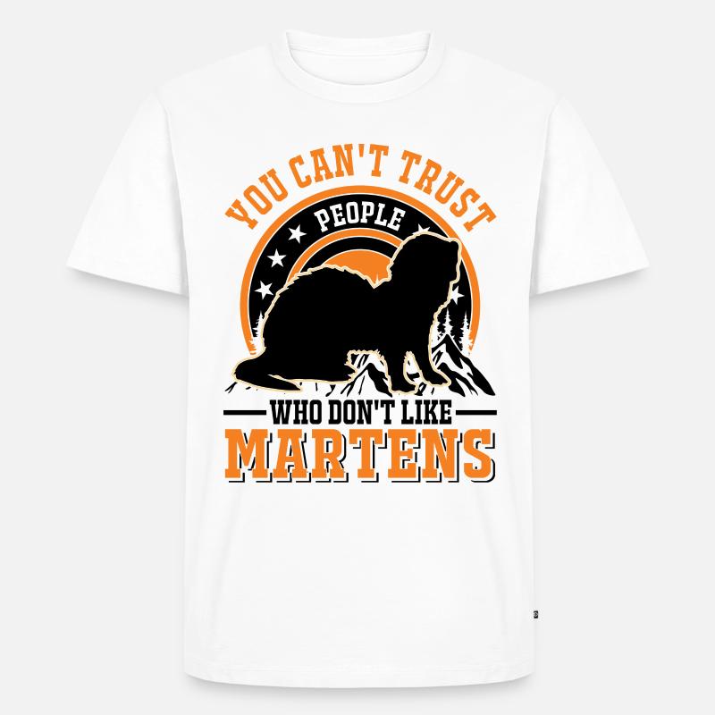 Marder Geschenk Nerz Dachs Baummarder - Männer Premium Bio T-Shirt - Weiß