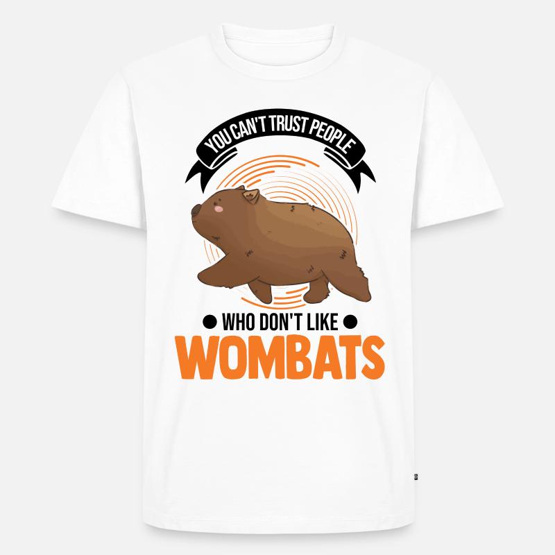 Australischer Wombat - Männer Premium Bio T-Shirt - Weiß