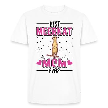 Meilleure maman suricate de tous les temps Erdmännchen - T-shirt Premium bio Homme - blanc - Devant - Nico (187cm)
