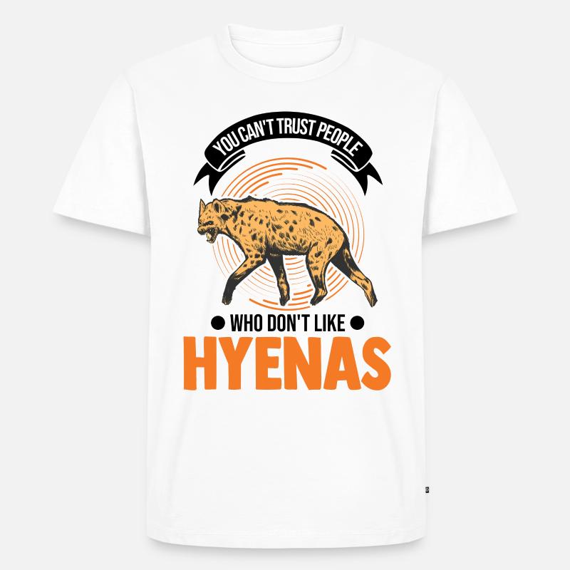 Hyäne Geschenk Erdwolf Hyena - Männer Premium Bio T-Shirt - Weiß