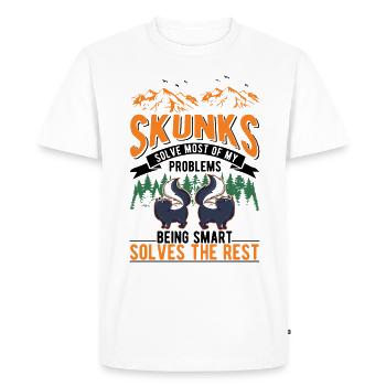 Skunk lovers - Men's Premium Organic T-Shirt - white - Front - Nico (187cm)
