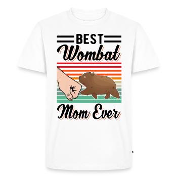 Best Wombat Mom Ever - Men's Premium Organic T-Shirt - white - Front - Nico (187cm)