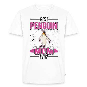 Best Penguin Mom Ever Pinguin Mama - Men's Premium Organic T-Shirt - white - Front - Nico (187cm)