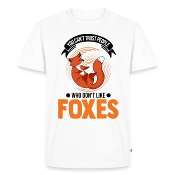 Fox Gift Red Fox - Men's Premium Organic T-Shirt - white - Front - Nico (187cm)