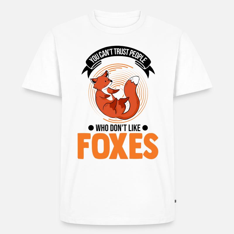 Fuchs Geschenk Rotfuchs - Männer Premium Bio T-Shirt - Weiß