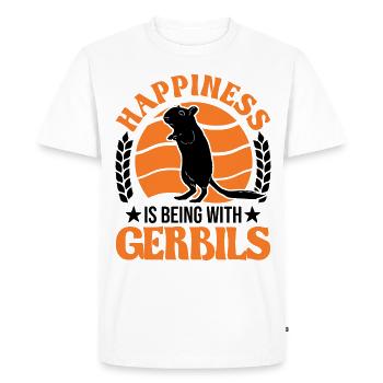 Gerbil Glück Racing Rat Germaaus - Men's Premium Organic T-Shirt - white - Front - Nico (187cm)