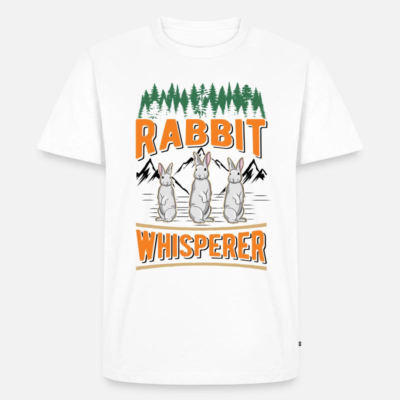 Kaninchen Flüsterer Hasen Flüsterer - Männer Premium Bio T-Shirt - Weiß