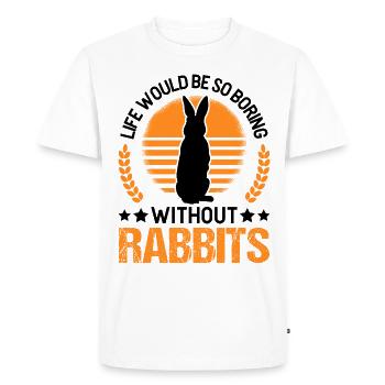 Lapin Cadeau Lapin Lapin Lapin - T-shirt Premium bio Homme - blanc - Devant - Nico (187cm)