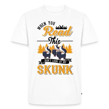 Skunk lovers - Men's Premium Organic T-Shirt - white - Front - Nico (187cm)