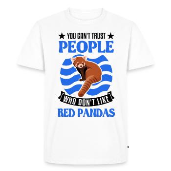 Red Panda Gift Cat Bear - Men's Premium Organic T-Shirt - white - Front - Nico (187cm)