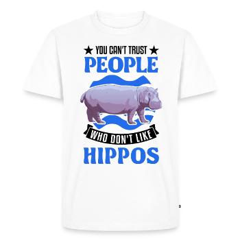 Hippo Lover Hippo Hippo Hippo - Men's Premium Organic T-Shirt - white - Front - Nico (187cm)