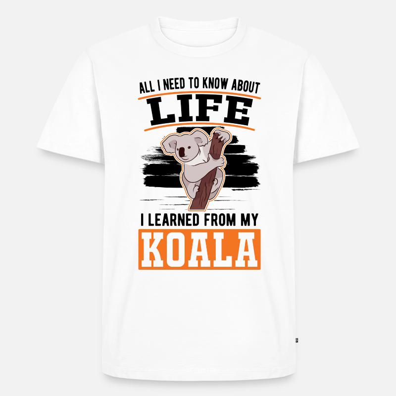 Koala Geschenk Koalabär - Männer Premium Bio T-Shirt - Weiß