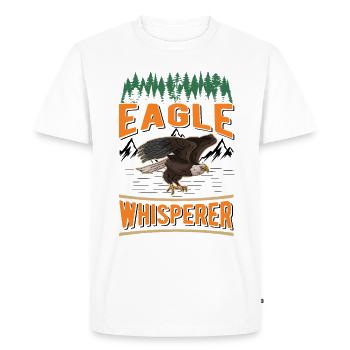 Eagle Whisperer Eagle Breeding Falconer Aigle royal - T-shirt Premium bio Homme - blanc - Devant - Nico (187cm)