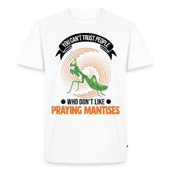 Praying Mantis Gift Mantis Mantis Mantis Fangschrecke - Men's Premium Organic T-Shirt - white - Front - Nico (187cm)