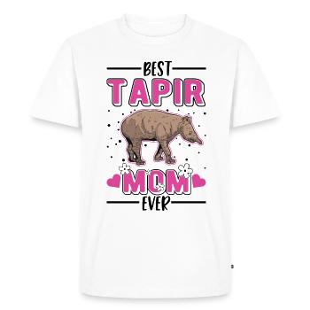 Meilleure maman Tapir de tous les temps - T-shirt Premium bio Homme - blanc - Devant - Nico (187cm)