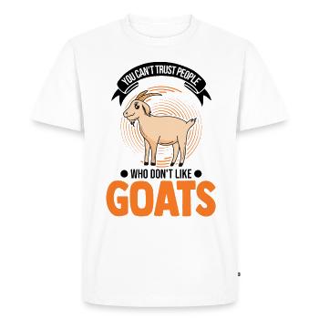 Chèvres Cadeau Goat Keeper Chèvre - T-shirt Premium bio Homme - blanc - Devant - Nico (187cm)