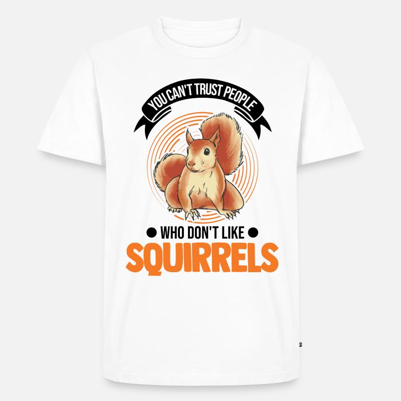 Squirrel Gift Grey Squirrel - Men's Premium Organic T-Shirt - white