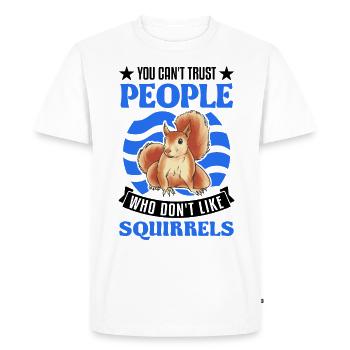Squirrel Gift Grey Squirrel - Men's Premium Organic T-Shirt - white - Front - Nico (187cm)