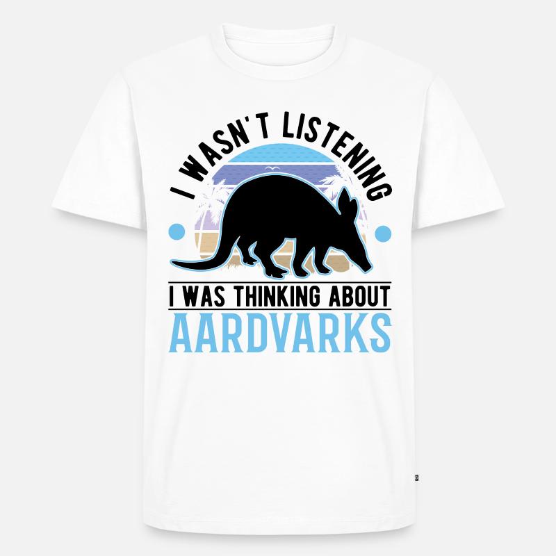 Erdferkel Geschenk Aardvark - Männer Premium Bio T-Shirt - Weiß